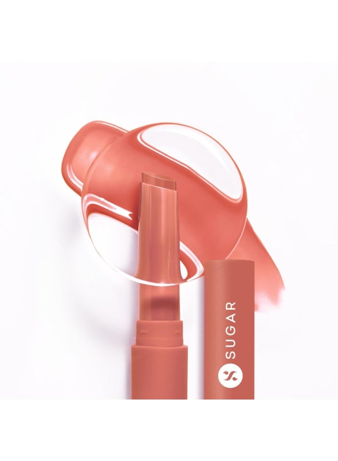 SUGAR Cosmetics Glide Peptide Plumping Gloss Stick with Collagen & Ceramides | Instantly Pumps | 2.7g - 04 Salmon Splash - Image 1